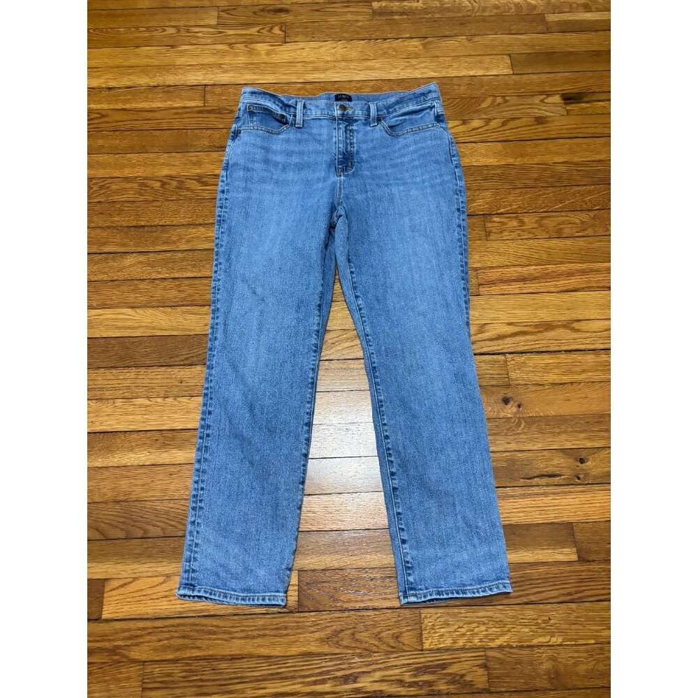 J. Crew Womens Slim Boyfriend Jeans Size 29 Blue Medium Wash Stretch Denim 32x28